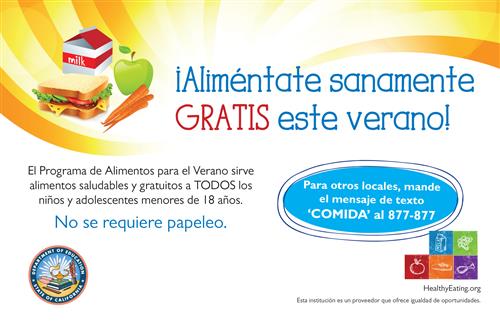 Summer Feeding Program in Spanish 